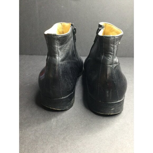 Moreschi Side Zip Leather Ankle Boots Made in Italy Men Size 8 Black - Picture 4 of 12